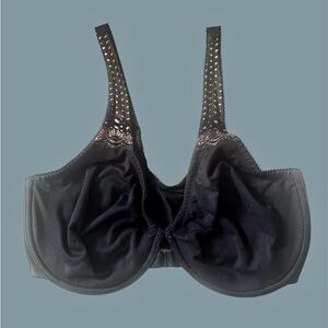 Wacoal Soft Embrace Front Close Racerback Underwire Black Bra | 36DDD | Preowned